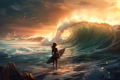 海洋冲浪艺术作品欣赏