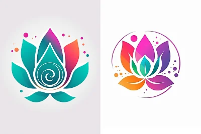 现代风格莲花矢量标志