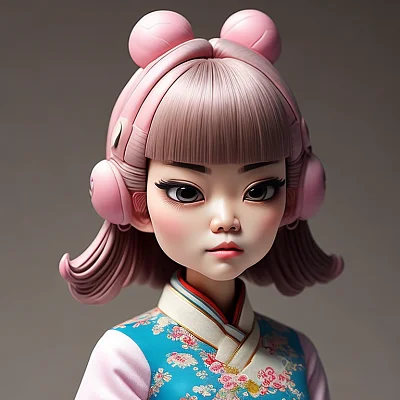 潮流玩具盲盒女孩形象