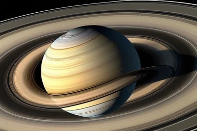 土星环完整视图广角镜头