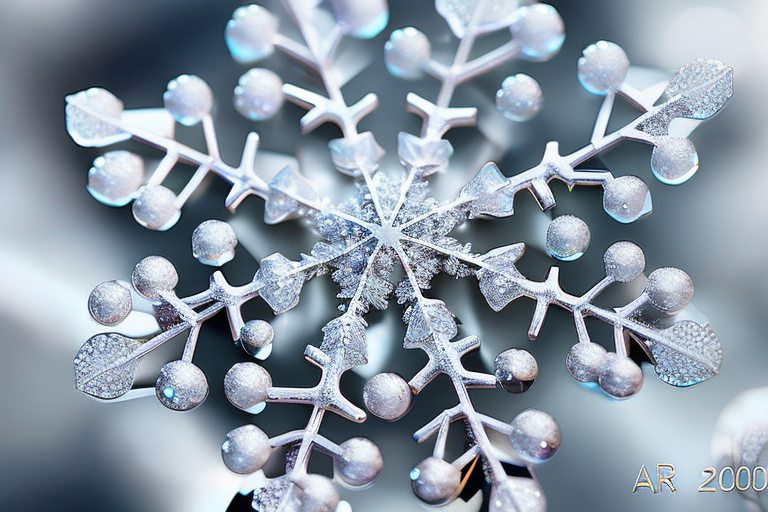 精致雪花微距摄影细节水晶结构