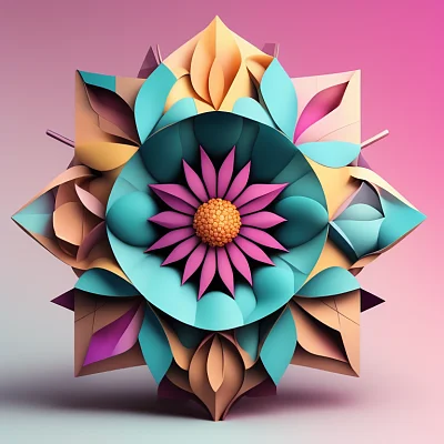 几何花朵设计灵感