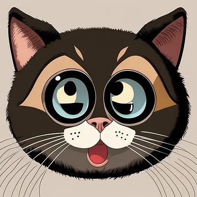 迪士尼风格卡通猫插画