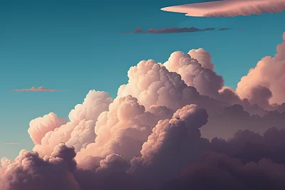 戏剧性天空下的极简主义天堂
