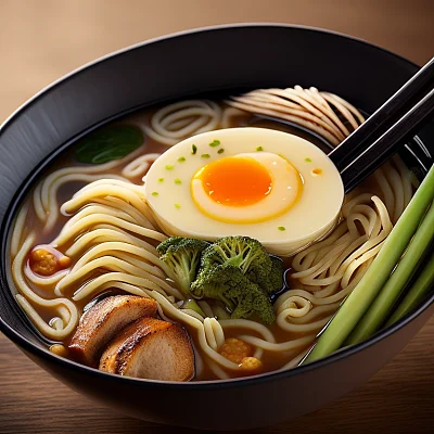 皮克斯风格超现实拉面美食摄影