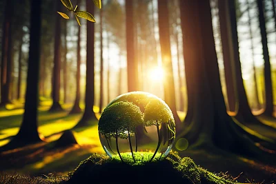 森林绿地球青苔抽象阳光