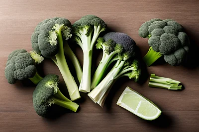 西兰花外卖美食摄影