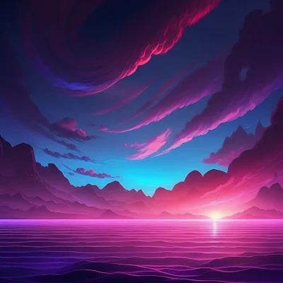 深紫色与洋红色辉光大背景
