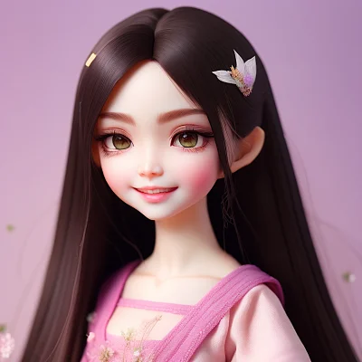 童话风格BJD女孩微笑细节华丽