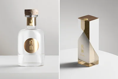 极简主义中国白酒包装设计