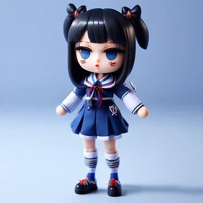 甜美纯真水手服学生妹3D盲盒手办