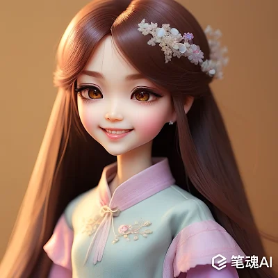 童话风格BJD女孩精致微笑