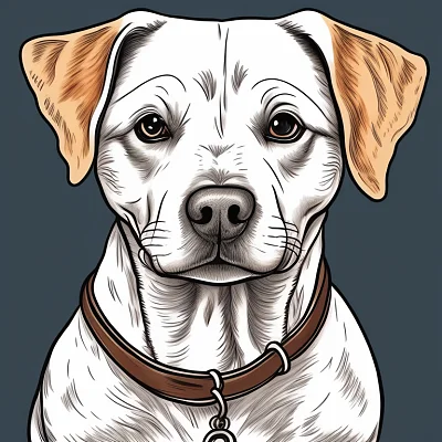 手绘可爱小狗插画