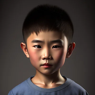 男孩户外运动冒险