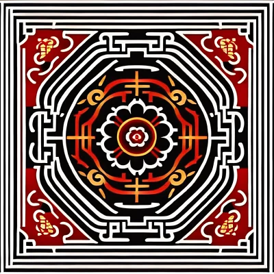 中国传统线条艺术图案
