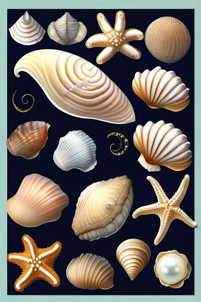 海洋生物剪贴画素材套装