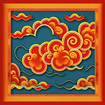 中国传统祥云艺术图案