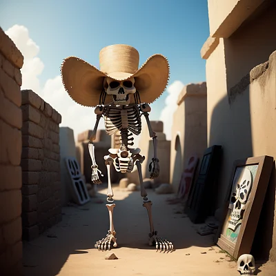 墨西哥骷髅节卡通形象