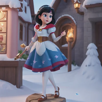 皮克斯风格3D卡通超高清白雪公主