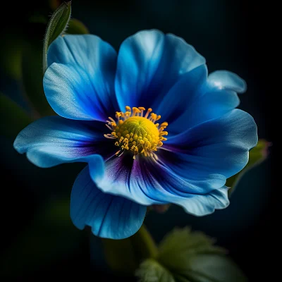 蓝色纯色花朵摄影