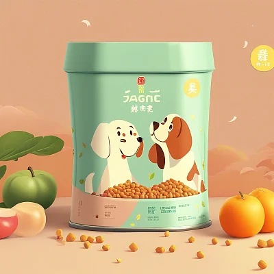 可爱卡通狗粮包装设计