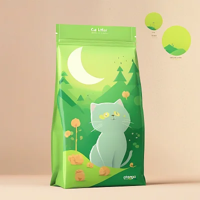 环保纸质猫砂包装设计
