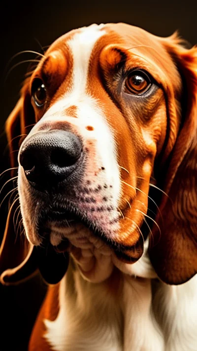 忧郁巴吉度猎犬特写摄影