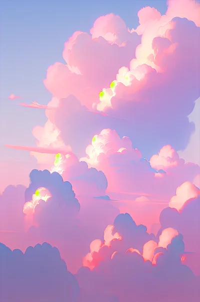 神圣光芒下的魔幻云彩