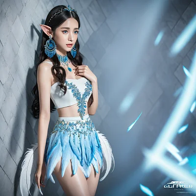 彩虹精灵少女的梦幻画面