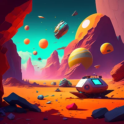 迪士尼风格火星环境概念艺术