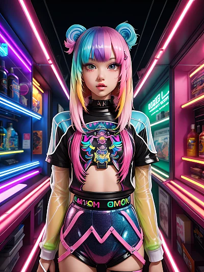 透明色PVC服装时尚插画