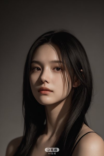 女主角红背景超现实人物portrait 