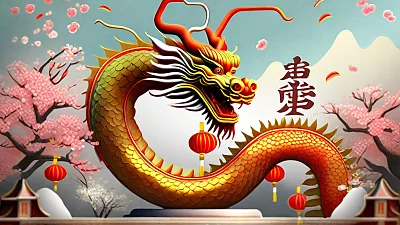 龙年春节节日主题装饰