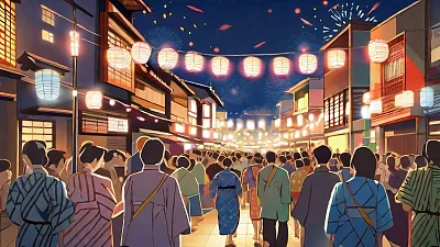 日本夏日花火节浴衣体验