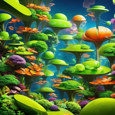 酸橙绿亮橙色变色龙动画