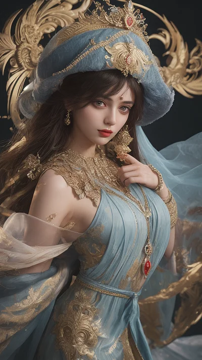 东欧女性巴普风格电影构图矢量插图