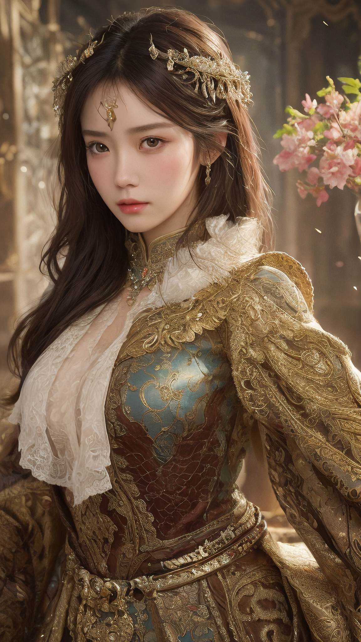 唯美童话概念插画女 