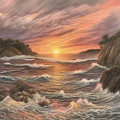 海边落日美景