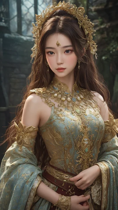 童话女孩概念艺术