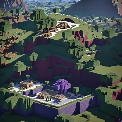 山顶迪斯科舞厅Minecraft玩家欢乐场景