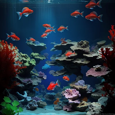 僵尸鱼水族馆奇幻景观