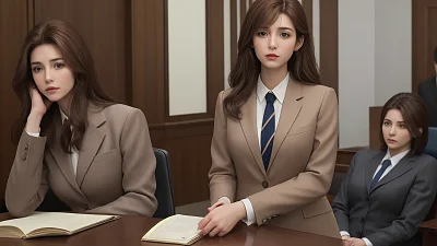 春天法庭女律师商务西装