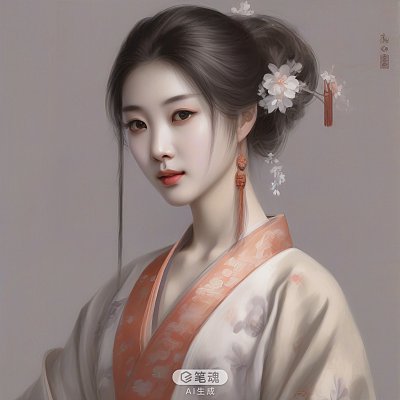 汉服少女逼真照片