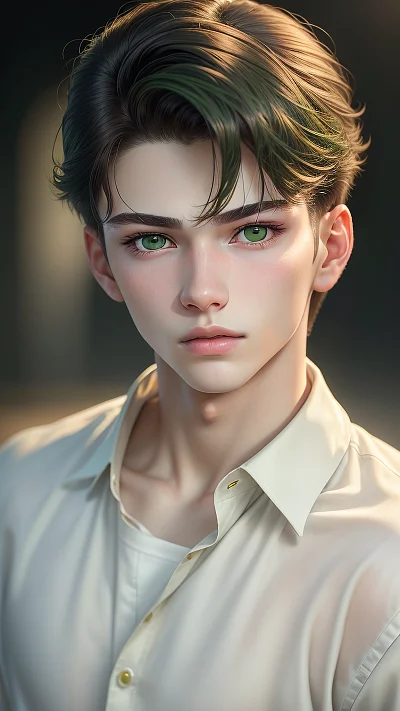 忧郁冷酷的16岁男模特