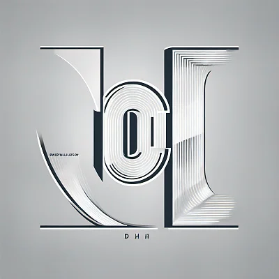 科技感简约字母DH设计LOGO