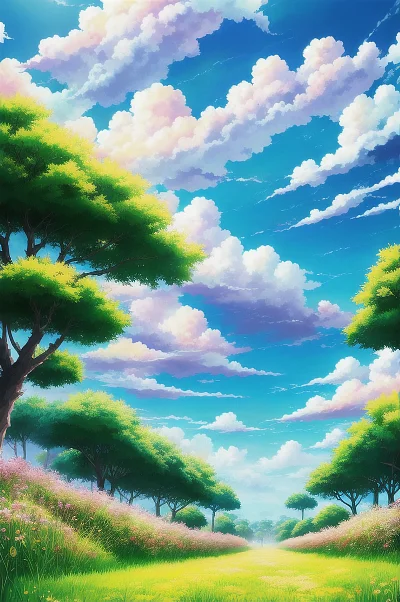 宫崎骏梦幻动漫草地场景
