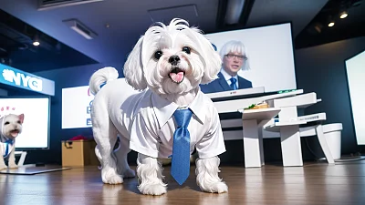 马耳他犬纽约证券交易所时尚装扮