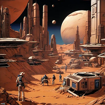 火星未来城市牛仔风格