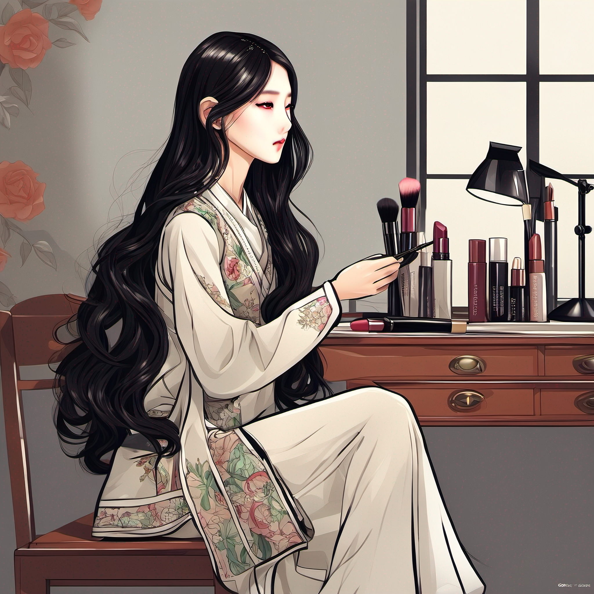 韩国高中生网络漫画风格化妆