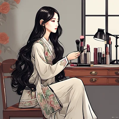 韩国高中生网络漫画风格化妆